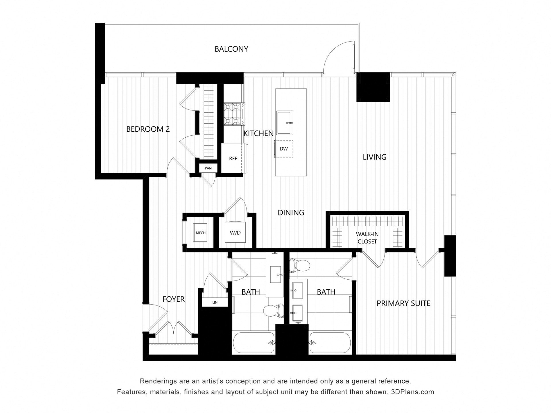 Floor plan layout diagram for B3